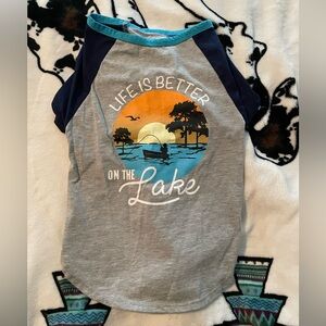 Unbranded Dog tshirt size medium fit Lake life